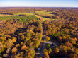 Aerial View of Farm Land in the Fall