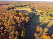 Aerial View of Farm Land in the Fall
