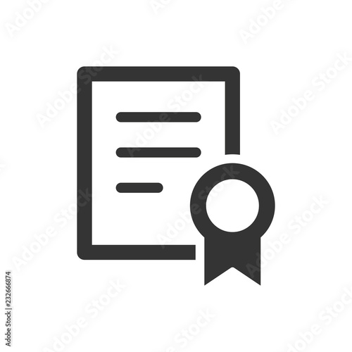 Cuadros en Lienzo Simple illustration of a licence icon