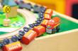 Train derailment, Wooden Toy model Play set Educational toys for preschool indoor playground