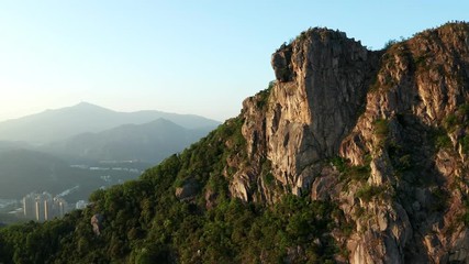 Wall Mural - Lion rock mountain in Hong Kong