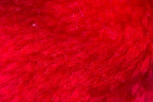 Texture Of Red Fur With Dark Vignette, Use For Background. Christmas