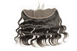 Body wave wavy black human hair weaves extensions lace frontal closure