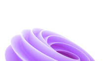 Purple Swirl Abstract Surface On White Background 3d Illustration
