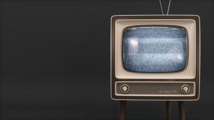 Wall Mural - Vintage tv receiver 3d illustration