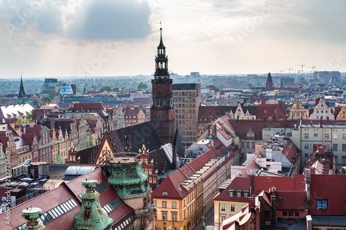 Fototapeta na szkło wroclaw panorama