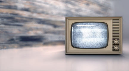 Wall Mural - Vintage tv receiver 3d illustration