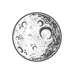 illustration of the moon