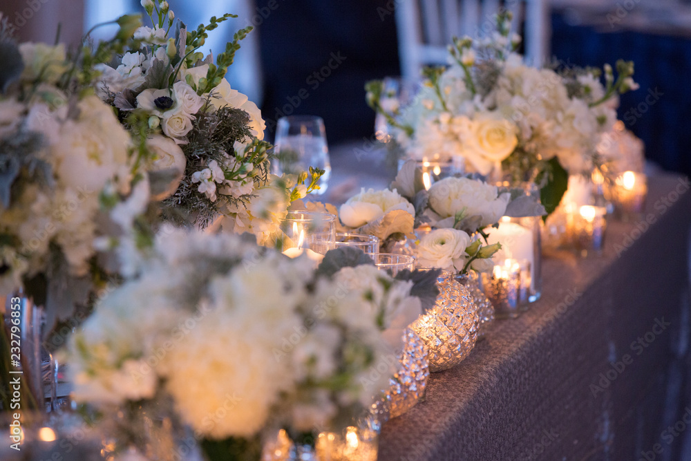 wedding flower florist white elegant luxury simple color - obrazy, fototapety, plakaty 