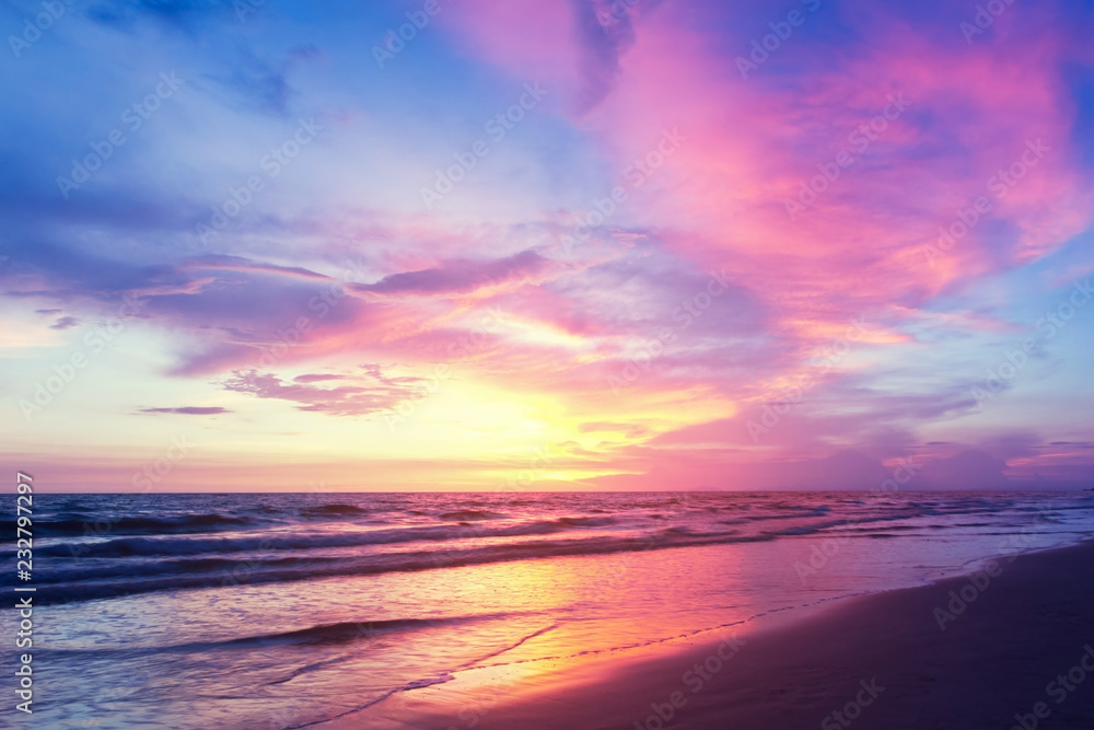 Beautiful sunset sky over sea Stock Photo | Adobe Stock