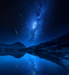 Wall Mural - milky way over milky way in district lake, england