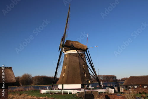 Plakat Górny wiatraczek wiatraczek w Twente polder w Zevenhuizen holandie