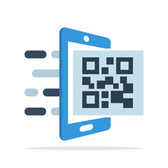 Wall Mural - vector illustration icon with the concept of accessing QR-code services with a mobile application