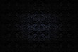 vintage Gothic background in dark grey and black with classic Baroque pattern, Rococo with darkened edges, vector Eps 10