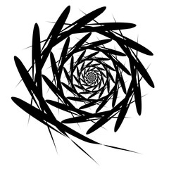 Vector spiral on white background. Hypnosis effect, abstract pattern