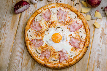 Sticker - Carbonara pizza with bacon