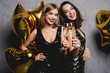 © opolja - Party Fun. Beautiful Girls Celebrating New Year. Portrait Of Gorgeous Smiling Young Women Enjoying Party Celebration, Having Fun Together. High Quality Image.