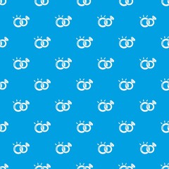 Wall Mural - Wedding rings pattern vector seamless blue repeat for any use