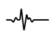 heart rhythm, Electrocardiogram, ECG - EKG signal, Heart Beat pulse line concept design isolated on white background