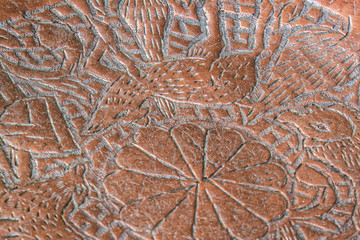 Copper Plate with Animal Pattern