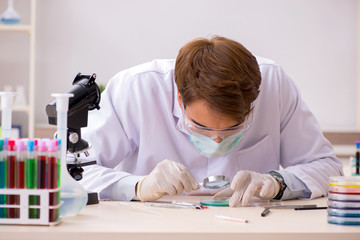 Young chemist working in the lab 