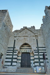 Wall Mural - Entrance door of Emperors castle, Prato, Tuscany, Italy