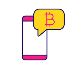 Poster - Bitcoin chat color icon