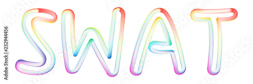 Foto  Swat - beautiful text written on white background