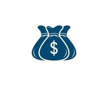 Money Bag Icon Illustration Isolated Sign Symbol. Money Bag Vector Logo. Flat Design 
Style.