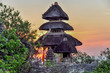Uluwatu Temple on Bali at sunset