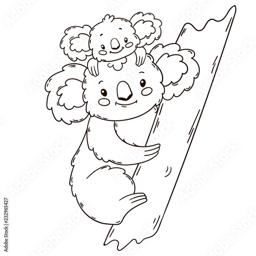 Koala Coloring Pages Cute : Free And Printable Koala Coloring Pages 101