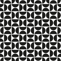 Seamless abstract geometric round curve intersect check pattern background.