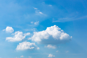 Wall Mural - blue sky with white clould in season summer.