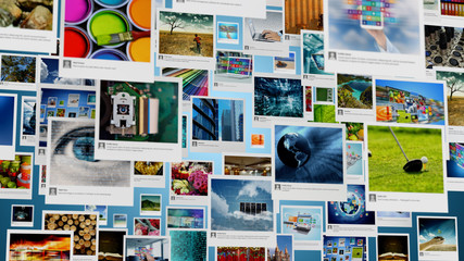 Canvas Print - internet image and picture sharing concept