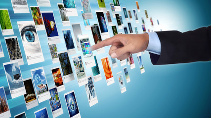 Canvas Print - internet image and picture sharing concept