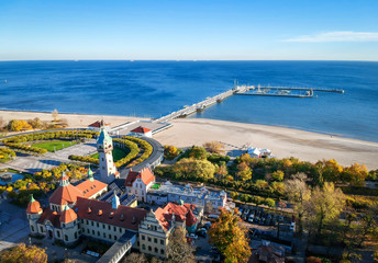 aerail landscape of sopot down city