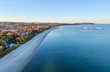 Aerial sea view for Sopot down city