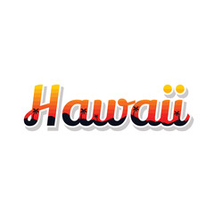 Wall Mural - summer holidays hawaii beach sign symbol