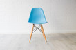 © carballo - modern blue chair in white decoration background
