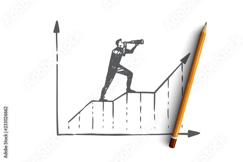 Fotomural Forecast, graph, growth, progress, diagram concept