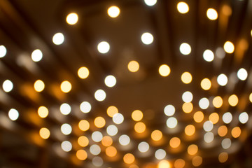 Wall Mural - Defocused lighting in door  filtered bokeh abstract background