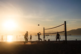 Fototapeta Tęcza - Sunset Volleyball
