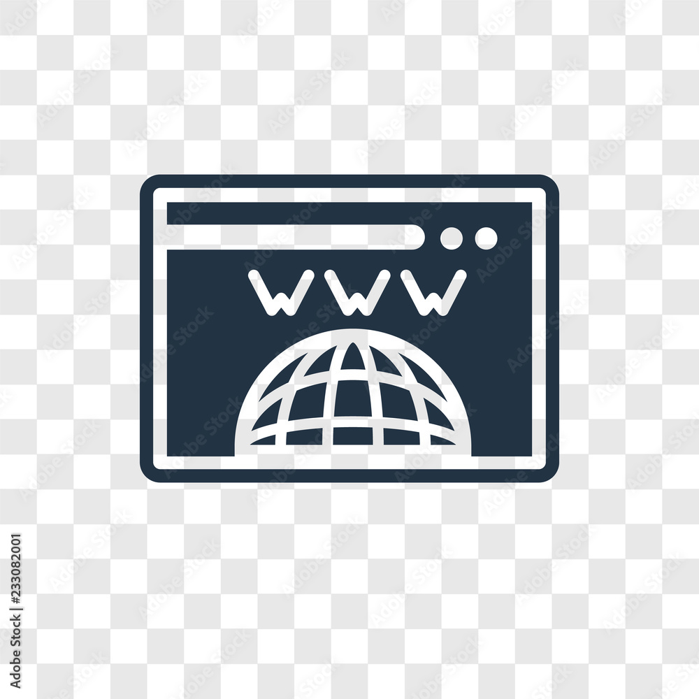 Domain registration vector icon isolated on transparent background ...