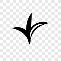 Wall Mural - grass vector icon isolated on transparent background, grass transparency logo design