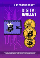 Aufkleber - Bitcoin cryptocurrency, digital blockchain wallet