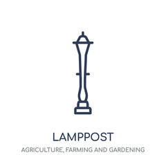 Wall Mural - Lamppost icon. Lamppost linear symbol design from Agriculture, Farming and Gardening collection.