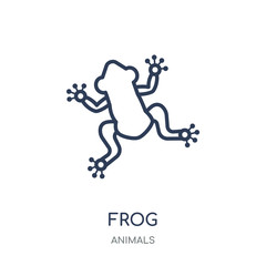 Wall Mural - Frog icon. Frog linear symbol design from Animals collection.