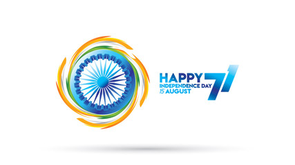 Poster - indian independence day design for greeting or banner or background