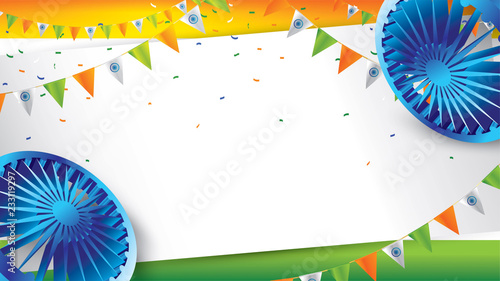 Indian Independence Day Design For Greeting Or Banner Or