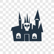 © TOPVECTORSTOCK - Creepy castle vector icon isolated on transparent background, Creepy castle transparency logo design